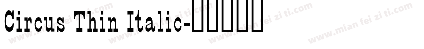 Circus Thin Italic字体转换